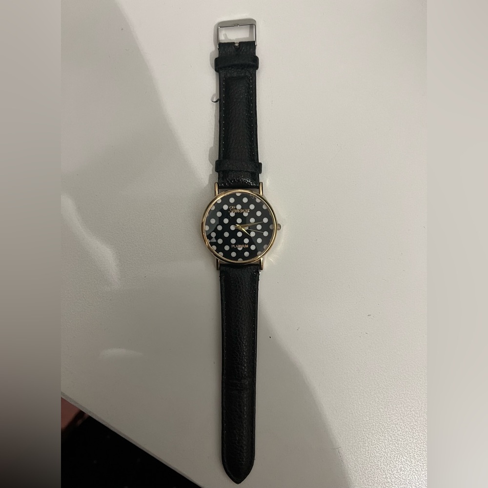 Black & White Polkadot Watch